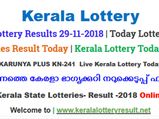 Kerala Lottery Result Today: 29 November 2018 Karunya Plus Lottery KN-2441 result today LIVE Now