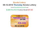 Kerala Lottery Result Today: Karunya Plus KN-242 Today Lottery result LIVE now