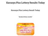 Kerala Lottery Result Today: Karunya Plus KN-249 Today lottery result LIVE now