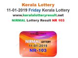 Kerala Lottery Result Today: Check Nirmal NR-103 Today Lottery results LIVE now