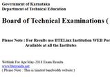 Websites to check DTE Karnataka Diploma result 2018