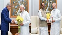 WB Guv Jagdeep Dhankar & Jh'khand CM meet PM Modi