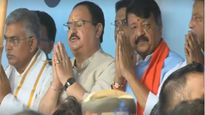 BJP national working chief J P Nadda with his party leader performs 