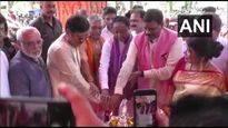WB BJP top brass Dilip Ghosh, Mukul Roy chief guests at TMC MLA's Ganesh Puja