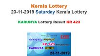 Kerala State Lottery Today Result: Rs 1 crore prize money for Karunya KR-423 lottery result