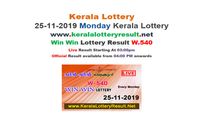 Kerala State Lottery Today Result: Win Win W-540 lottery result LIVE, now