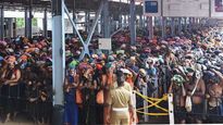 Heavy rush of pilgrims at Sabarimala Temple