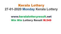 Kerala Lottery Win Win W-549 today lottery result LIVE