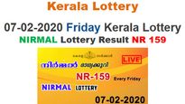 Kerala Lottery Nirmal NR-159 today lottery result LIVE