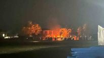 Mob vandalises, sets on fire Manipur CM's programme venue, internet suspended