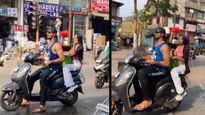Video Of Couple 'Bathing' While Riding Scooty in Maharashtra Goes Viral 