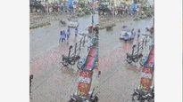 Caught On Camera: Speeding Car Runs Over 3 After Biker Takes Sudden U-Turn In Raichur