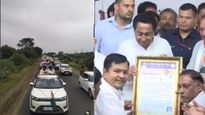 'Ghar Wapsi': Scindia Loyalist Returns To Congress In Grand Style, Leads 1200-Car Convoy