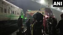 Bengal: Train's Engine Derails, Catches Fire After Hitting Lorry