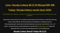 Kerala Lottery Winning Numbers: Check Results For 'Nirmal NR 355 For 8.12.23