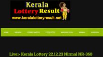 Kerala Lottery Winning Numbers For Nirmal NR-360 For 22 Dec