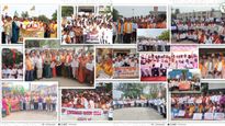 Karnataka BJP Protests In Hubbali Over Worker's Arrest In Babri Masjid Riots Case