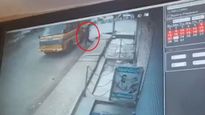 CCTV Video: Live Wire Falls Near School Bus In Karnataka; Woman And Son Suffer Electric Shock, Critical