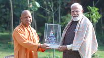 UP CM Yogi Adityanath Gifts Ram Mandir Model to Prime Minister Modi During Delhi Visit