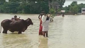 মুর্শিদাবাদের বড়ঞা ব্লকের সুন্দরপুর অঞ্চলের সোনাভারুই, তারাপুর, কয়থা সহ বেশ কিছু গ্ৰাম প্লাবিত