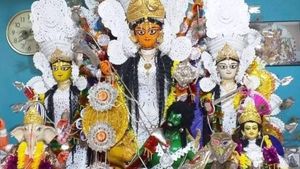 তিন শরিকের বাড়িতে দুর্গা আসেন ব্যঘ্রবাহিনী হয়ে 