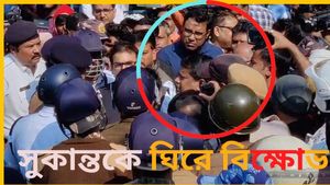 পুলিশমন্ত্রী ঘুমাচ্ছেন, ভাইপো বাঁচাও অভিযানে নেমেছেন, হাওড়ায় বাধা পেতেই তোপ সুকান্তের