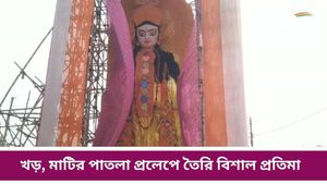 ৫১ ফুটের সুবিশাল দেবী সরস্বতী, কোথায় হল এত বড় প্রতিমা? 