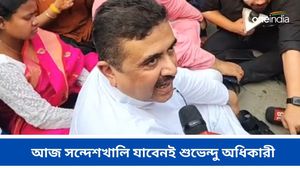 রামপুরে পুলিশের বাধা, রাস্তায় ধর্নায় বসলেন শুভেন্দু অধিকারী 