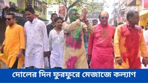 দোলে সবুজ আবির মাখলেন কল্যাণ, বললেন, এবারও বাউন্ডারি মারছি