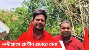 নন্দীগ্রামে প্রার্থীর প্রচারে বাধার অভিযোগ! বিজেপির বিরুদ্ধে প্রতিরোধ গড়ার দাবি সিপিআইএমের 