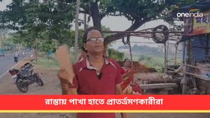  ৪২ ডিগ্রি তাপমাত্রার মধ্যেই খুলে গেল স্কুল! বাঁকুড়ার রাস্তায় পাখা হাতে প্রাতর্ভ্রমণকারীরা 