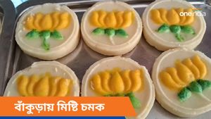 Bankura: ভোট পরীক্ষা শেষ এবার রেজাল্ট আউট, উৎসবের আগেই বাঁকুড়ায় হিট প্রতীকের মিষ্টি