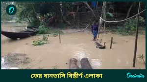 Cyclone Dana: শিলাবতীর জলে প্লাবিত ঘাটাল, জলে ডুবে চাষের জমি