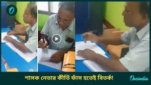 পঞ্চায়েত কার্যালয়ে বসে প্রধানের সই করছেন তাঁর স্বামী! তৃণমূল নেতাই ফাঁস করে দিল শাসকের কীর্তি