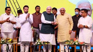 અમિત શાહના હસ્તે ૩૬મી નેશનલ ગેમ્સના  મેસ્કોટ અને એન્થમનું લૉન્ચિંગ