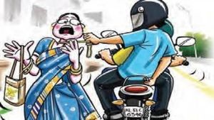 Crime News : વડોદરામાં ચેઇન સ્નેચિંગની ઘટનાનો ભોગ બની મહિલા