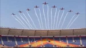 Video: વર્લ્ડ કપ ફાઈનલ પહેલા દેખાઈ એર શોની ઝલક, નરેન્દ્ર મોદી સ્ટેડિયમ ઉપર કરાયા અદ્ભૂત કરતબ 