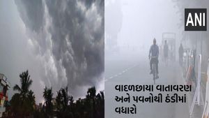 Gujarat Weather: ઠંડા પવનો અને વાદળછાયા વાતાવરણના લીધે તાપમાનનો પારો ગગડ્યો, માવઠાની આગાહી