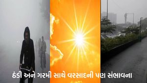 Gujarat Weather: ગુજરાતમાં ઠંડી-ગરમીની મિશ્ર ઋતુ, આ જગ્યાએ કમોસમી વરસાદની સંભાવના