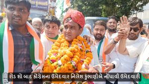 Lok sabha Election 2024: રોડ શો બાદ કોંગ્રેસના ઉમેદવાર નિલેશ કુંભાણીએ નોંધાવી ઉમેદવારી