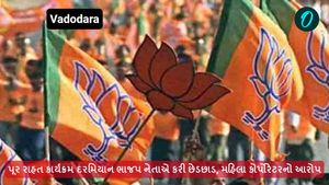 વડોદરા: પૂર રાહત કાર્યક્રમ દરમિયાન ભાજપ નેતાએ કરી છેડછાડ, મહિલા કોર્પોરેટરનો આરોપ