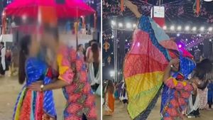 વડોદરાના યુનાઇટેડ વે ગરબામાં કપલનો કિસિંગ વીડિયો વાયરલ થતા વિવાદ