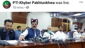 पाकिस्‍तान में सरकार ने कैट फिल्‍टर के साथ किया फेसबुक लाइव, लोगों ने उड़ाया मजाक 