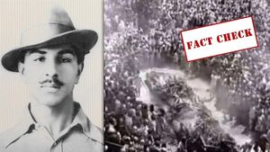 Fact Check: क्या वायरल हो रही तस्वीर शहीद भगत सिंह के अंतिम संस्कार की है?