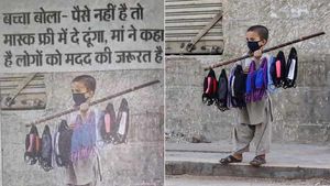 Fact Check: पैसे ना होने पर फ्री मास्क देने की बात कहने वाले बच्चे की तस्वीर की क्या है सच्चाई?