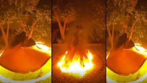 लड़की की ड्रेस के चारों ओर लगी थी आग और  वो करती रही डांस, देखें रोंगटे खड़े कर देने वाला Video  