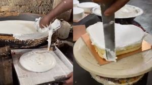 तो ऐसे बनता है केक! वीडियो देखकर लोग बोले- 'इसे बड़े चाव से खाते थे'