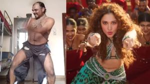 VIRAL VIDEO: देसी अंकल ने पहने तमन्ना भाटिया जैसे कपड़े, फिर 'कांवला' पर लगाए जमकर ठुमके