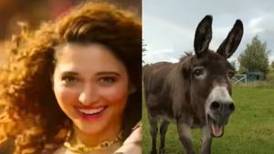 तमन्ना भाटिया के पॉपुलर हिट 'कावला' पर सुर से सुर मिलाता दिखा गधा, हंसते-हंसते हो जाएंगे लोटपोट