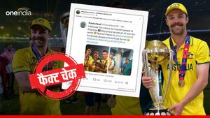  Fact Check: ऑस्ट्रेलियाई खिलाड़ी ने भारत को हराने के बाद वर्ल्ड ट्रॉफी 'फिलिस्तीन' को की समर्पित? क्या है सच?